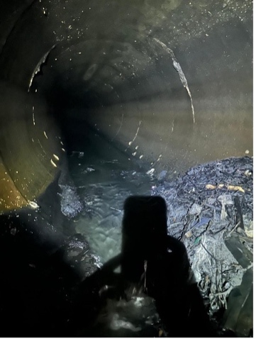 Culvert confined space operation, Seawork Marine Services