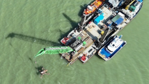 SS Richard Montgomery mast removal diving operation, Seawork Marine Services