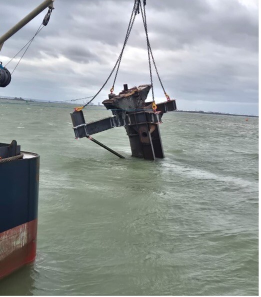 SS Richard Montgomery mast removal diving operation, Seawork Marine Services