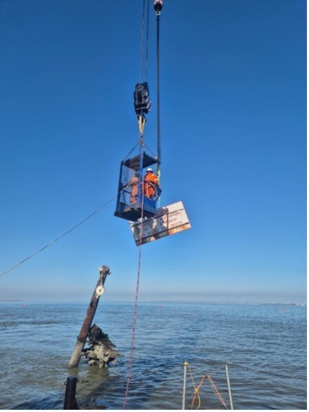 SS Richard Montgomery mast removal diving operation, Seawork Marine Services